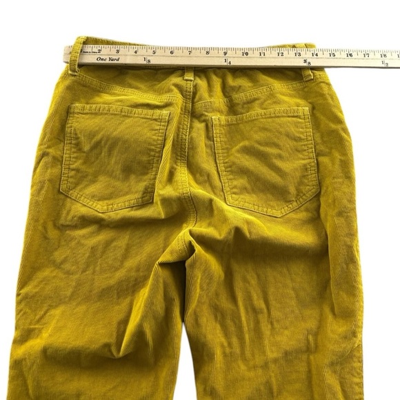 Free People Pants Women Yellow Marsh High Waist Raw Hem Corduroy Size 28 - Picture 5 of 8